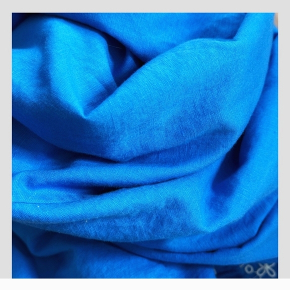 J Crew Dress Maxi Length Sleeveless Royal Blue White Eyelet Detail Linen Cotton - Picture 10 of 12